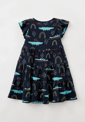 Платье из тонкого хлопка с принтом крокодилы