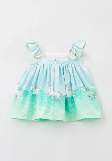 Сарафан для малышей из хлопка с единорогами