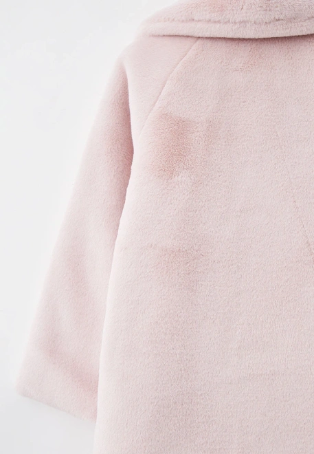 Шуба для малышей на пуговицах и с круглым воротником 