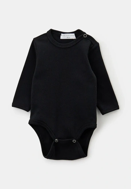  Боди Морган из интерлока с длинным рукавом в черном цвете