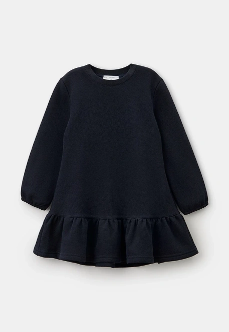 Платье с начёсом из ткани Лакоста