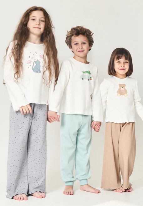 Пижама Чен с принтом для мальчиков в мятном цвете