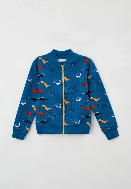 Толстовка на молнии из футера с принтом дино