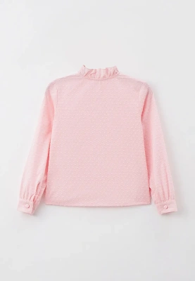 Блузка из фактурного хлопка на пуговицах 