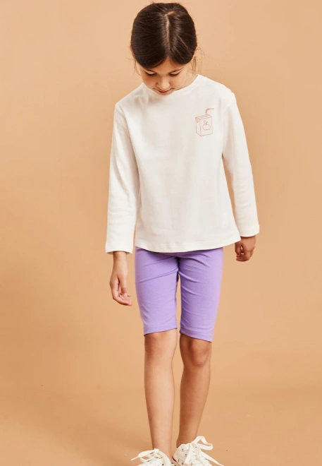 Велосипедки в бледно-сиреневом цвете