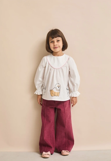 Брюки бордового цвета