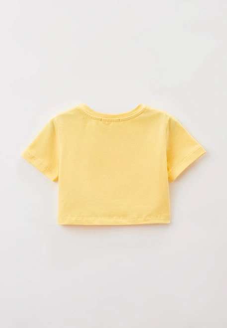 Комплект из укороченного футболки и велосипедок из мягкого трикотажа