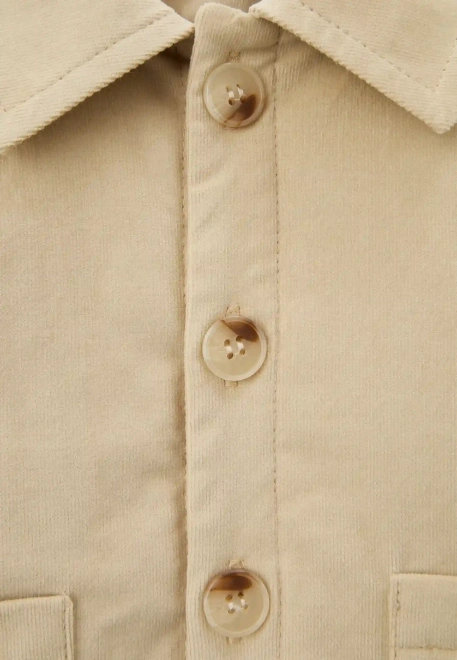 Куртка Катар из микровельвета в бежевом цвете