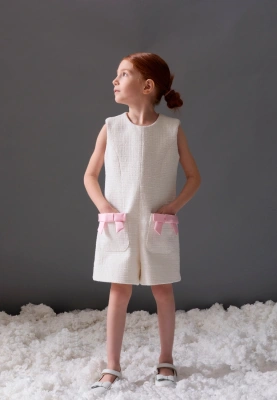 Комбинезон Гретель из букле в белом цвете