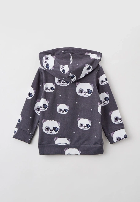 Худи из футера с принтом панды 