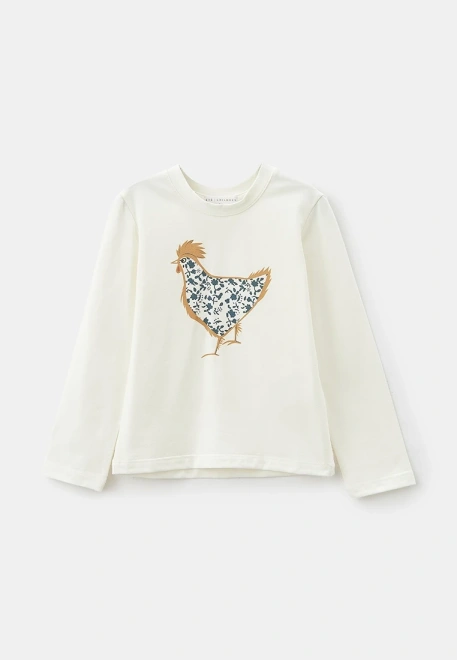 Лонгслив на девочку с принтом 