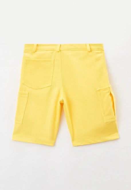 Шорты из ярко-желтого денима с внутренней регулировкой пояса