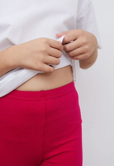 Комплект из трех леггинсов в цвете фуксия, серый меланж и синий электрик