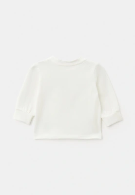 Лонгслив Мэт с принтом в молочном цвете