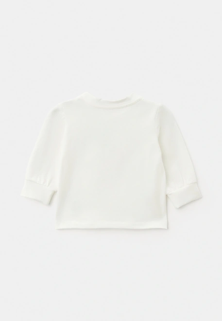 Лонгслив Мэт с принтом в молочном цвете