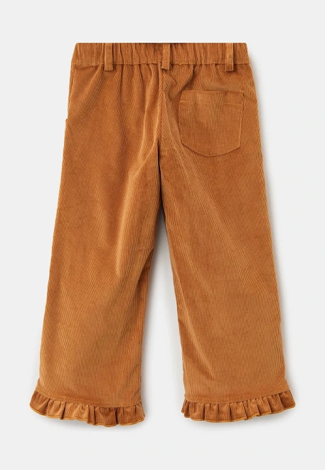 Костюм на девочку из вельвета карамельного цвета 