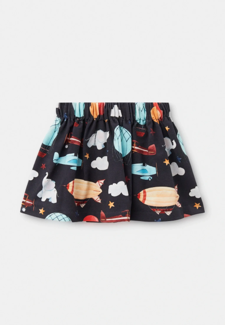 Юбка Агнесс из двунитки в темно-синем цвете