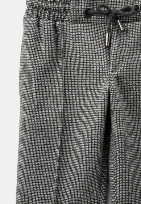 Брюки из трикотажа в мелкую клетку