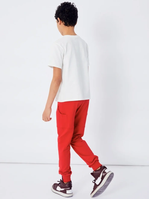Брюки красные в стиле casual для мальчика