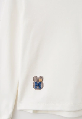 Лонгслив прямого кроя с пришивным элементом