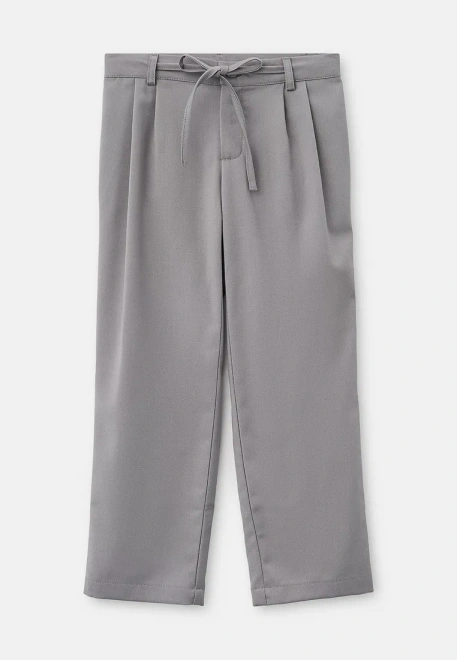 Брюки серые из костюмной ткани