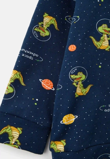 Толстовка с крокодильчиками в темно-синем цвете