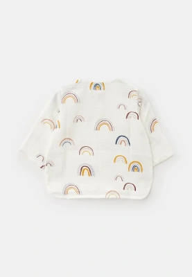 Рубашка летняя с длинными рукавами для малышей из муслина
