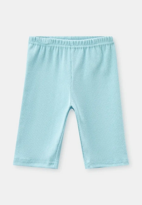 Комплект из футболки и велосипедок из ткани в рубчик 