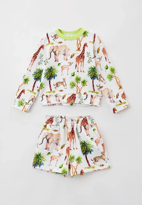 Костюм из футера со свитшотом и шортами