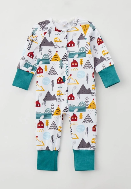 Комбинезон слип для малыша из мягкого хлопка с манжетами