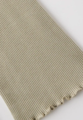 Брюки свободные из ткани в рубчик 