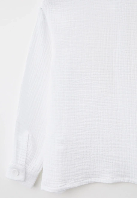 Рубашка на мальчика из муслина белая