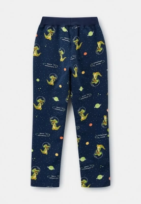 Брюки прямого кроя с принтом крокодилы