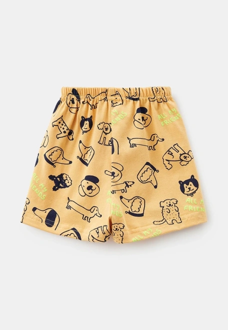 Комплект из футболки и шортиков с собачками