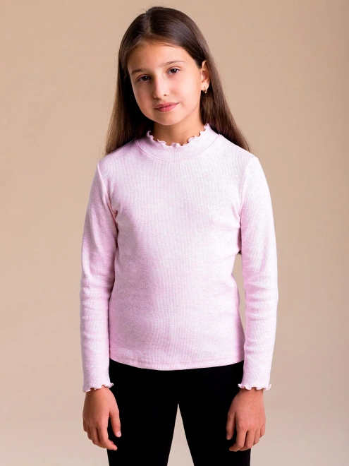 Водолазка из ткани в рубчик с небольшим утеплителем