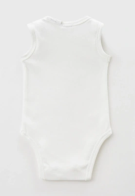 Боди без рукавов однотонный молочного цвета