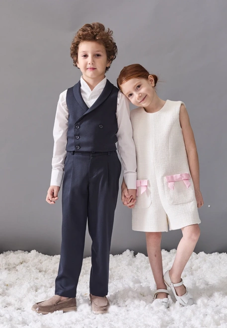 Брюки Алфи из костюмной ткани в темно-синем цвете Брюки Алфи из костюмной ткани в темно-синем цвете