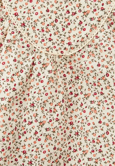 Блузка из хлопка молочного цвета 