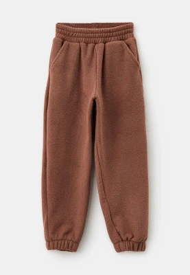 Костюм из флиса для девочек в голубом и коричневом цвете