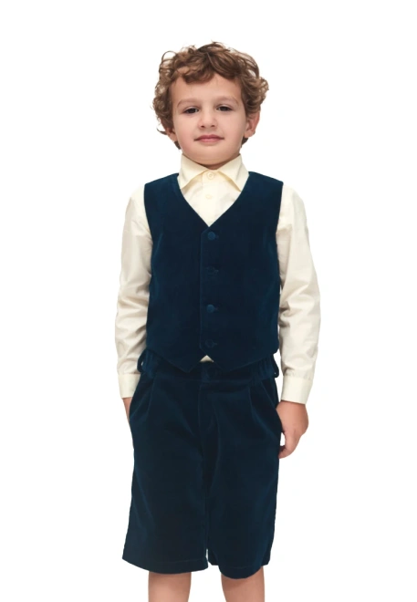 Костюм из бархата в синем цвете для мальчиков
