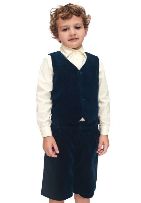 Костюм из бархата в синем цвете для мальчиков