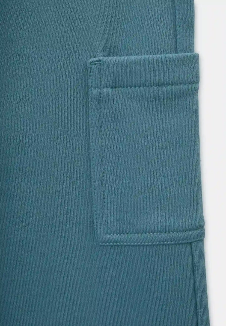 Брюки Алан из трехнитки в серо-синем цвете