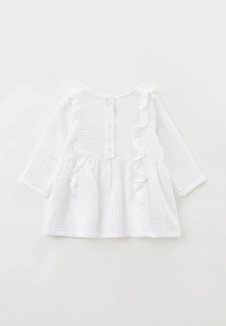 Платье для малышей из белого муслина