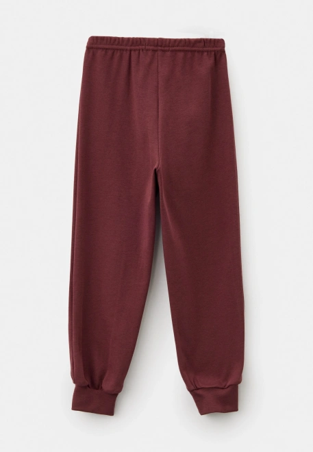 Пижама Чен с принтом в бордовом цвете