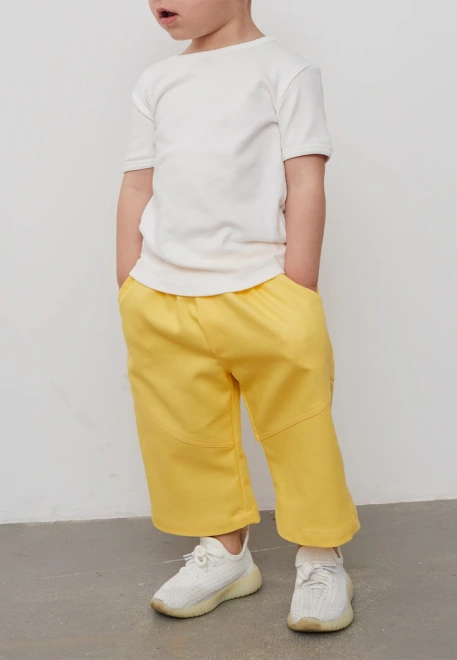 Шорты желтые из денима 