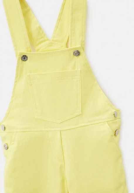 Комбинезон оверсайз из денима лимонного цвета