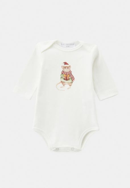 Боди Джулиан в молочном цвете с принтом