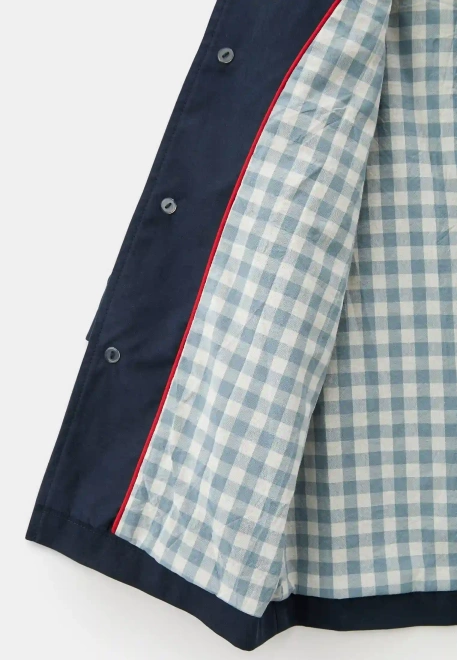 Плащ Кас из курточной ткани в темно-синем цвете