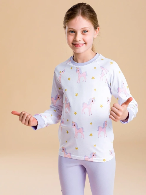 Пижама из ткани с принтом единорог