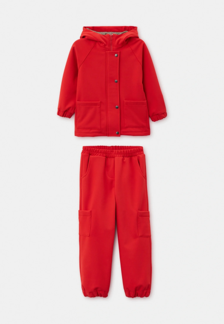 Костюм Клир из куртки и брюк в красном цвете